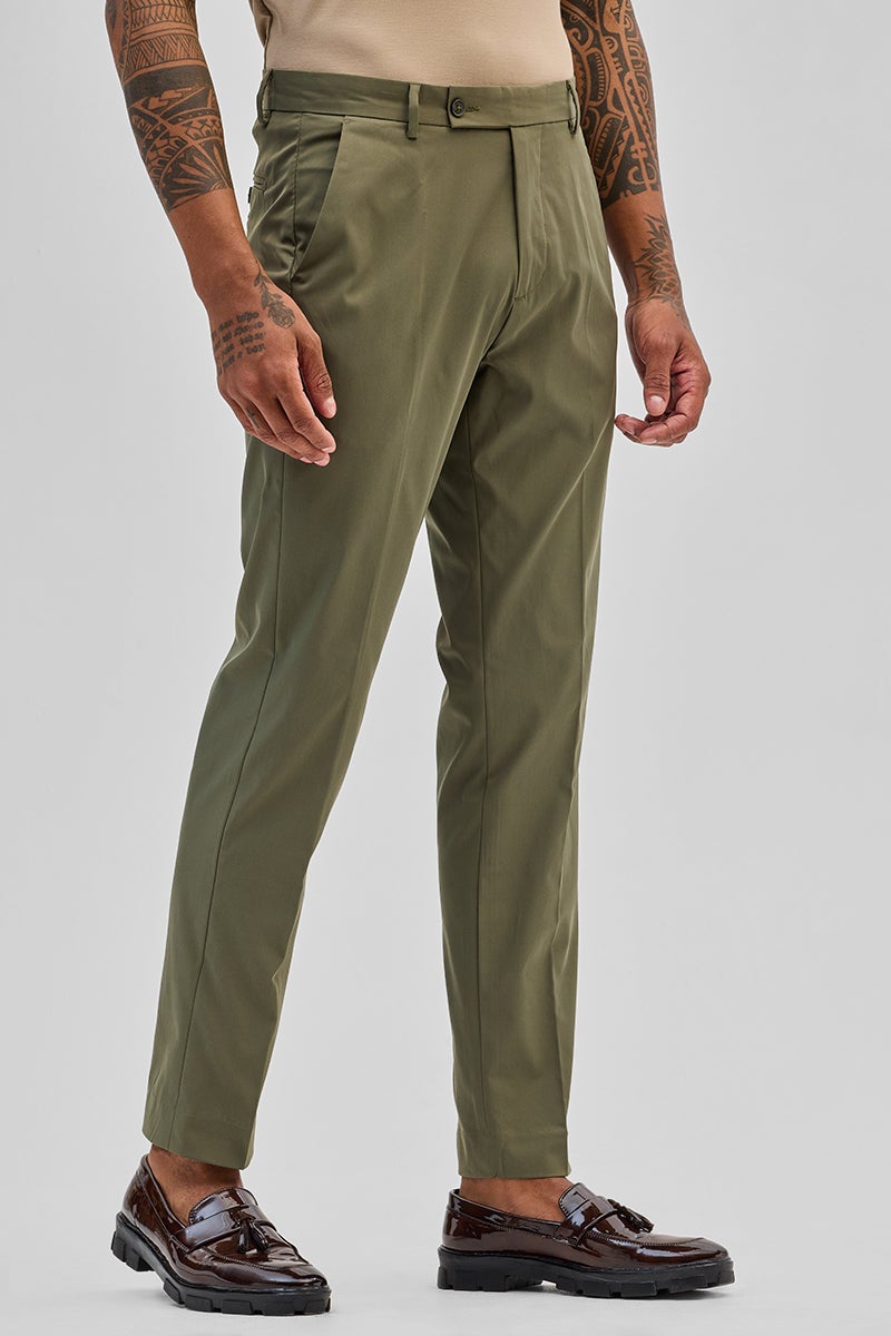 SNITCH Olive Slim Fit Chinos - Image 5